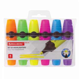 Набор текстовыделителей 6цв. BRAUBERG 